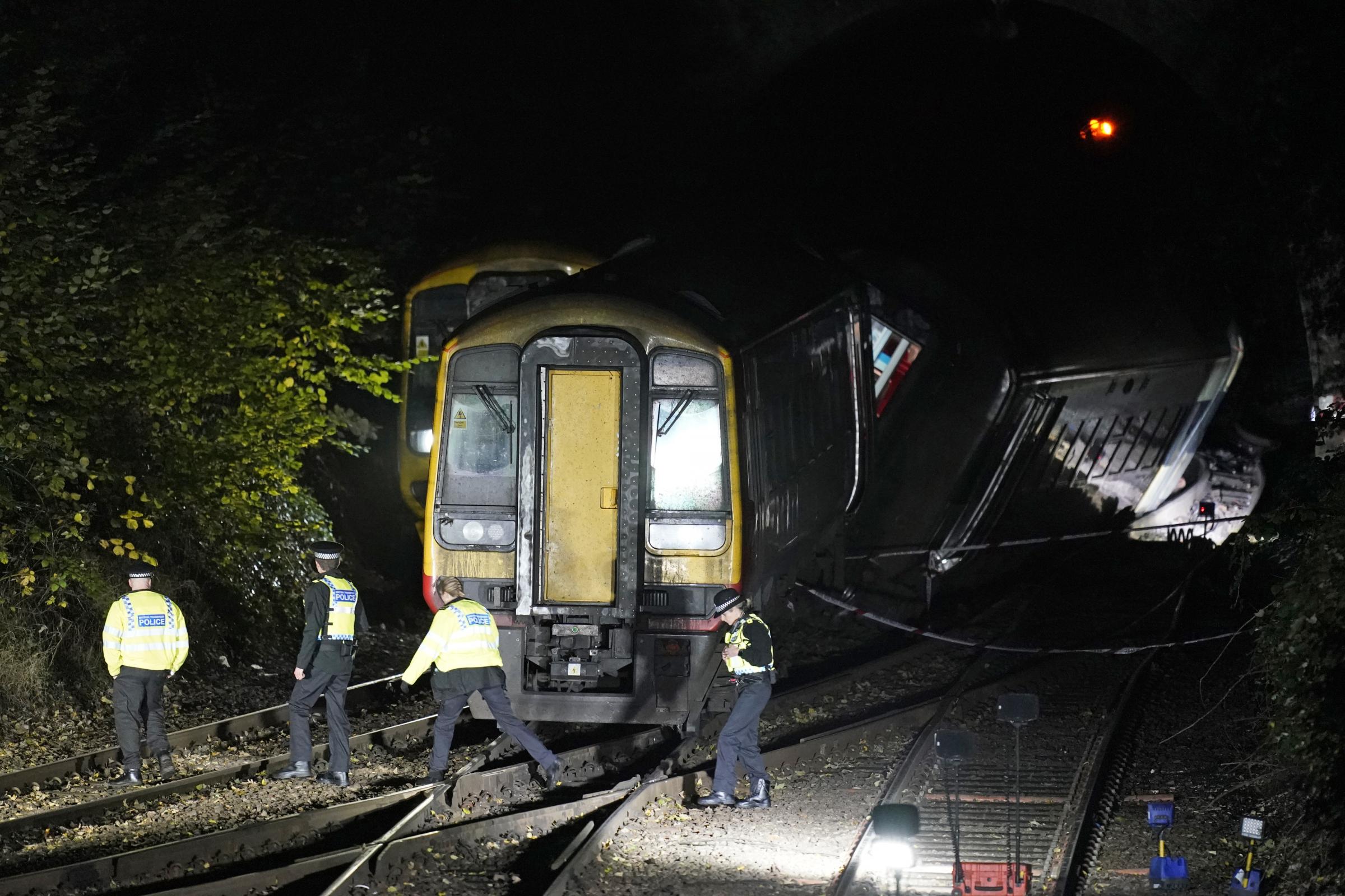 The trains in the early hours of November 1 - Picture from PA